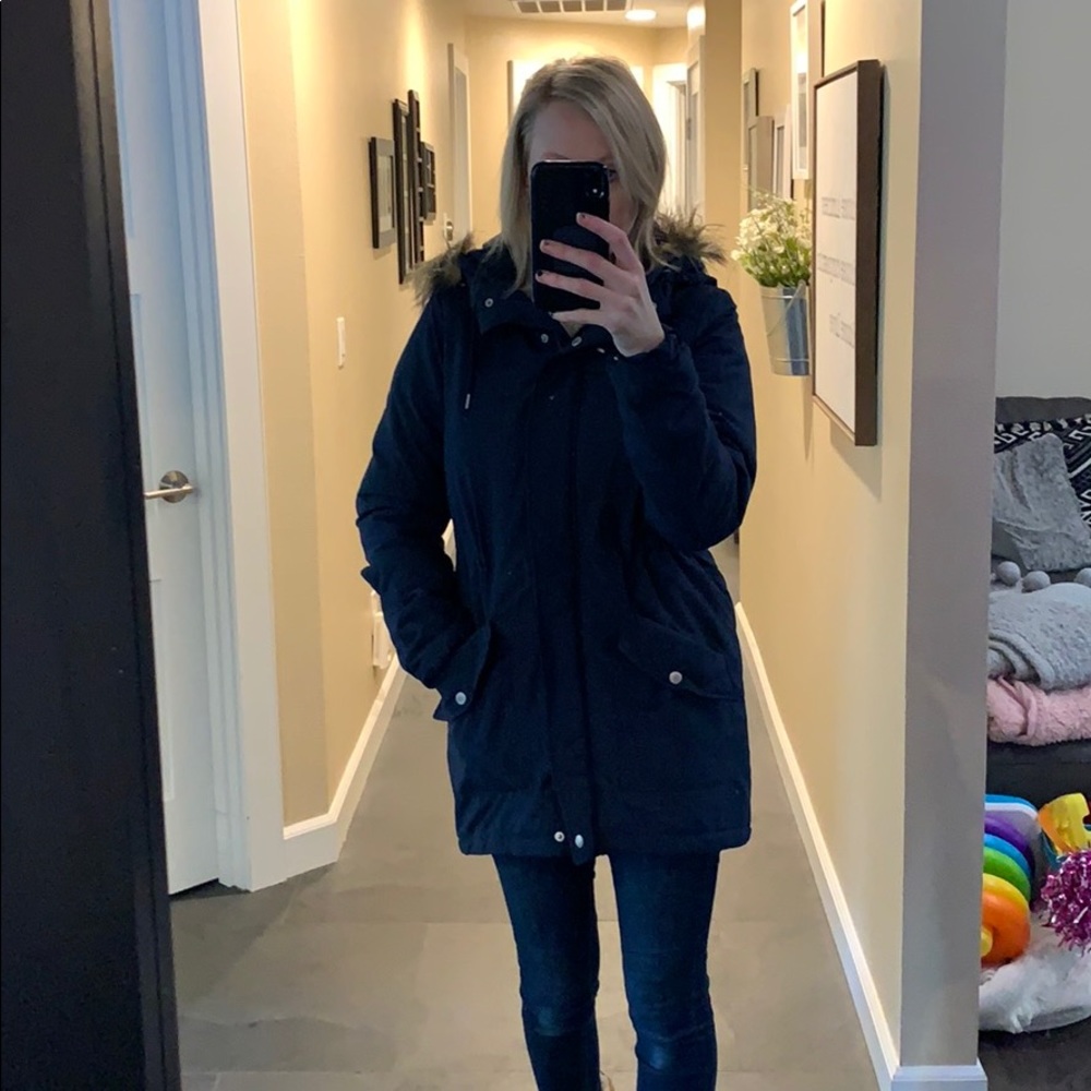 Blue parka